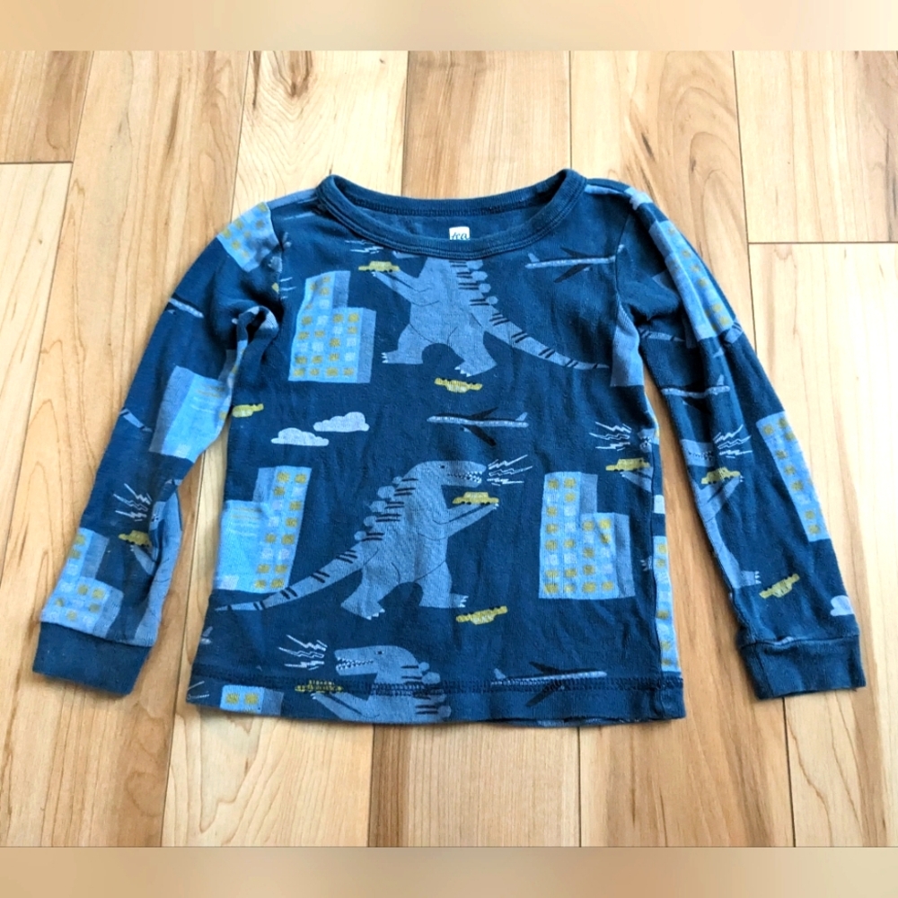 Tea Collection Long Sleeve Dinosaur Shirt Boy Size 3
